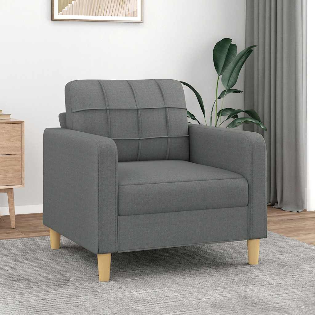Poltrona 60 cm tecido cinzento-escuro