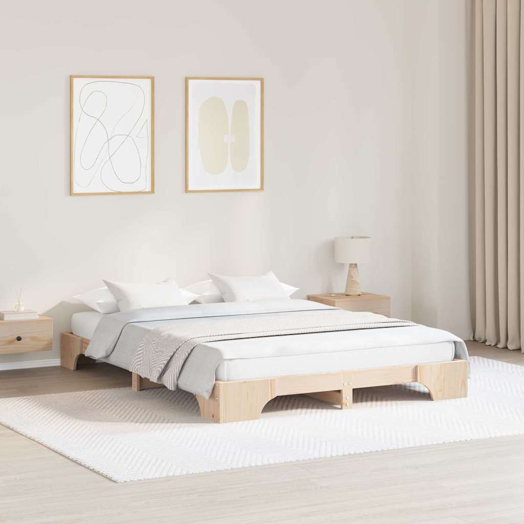 Estrutura da cama natural 160 x 200 cm