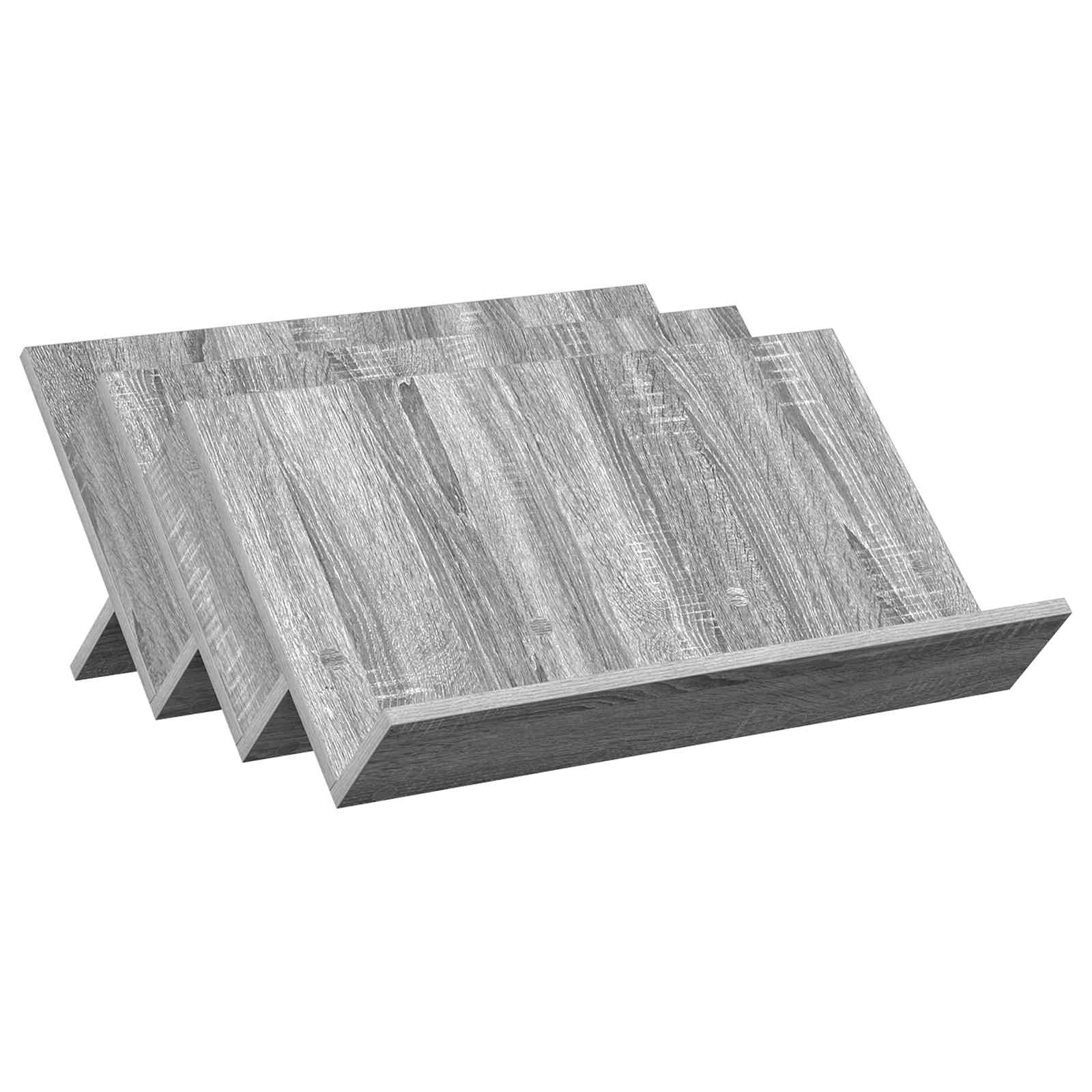 Estante de revistas cinza sonoma 65 x 53 x 28,5 cm