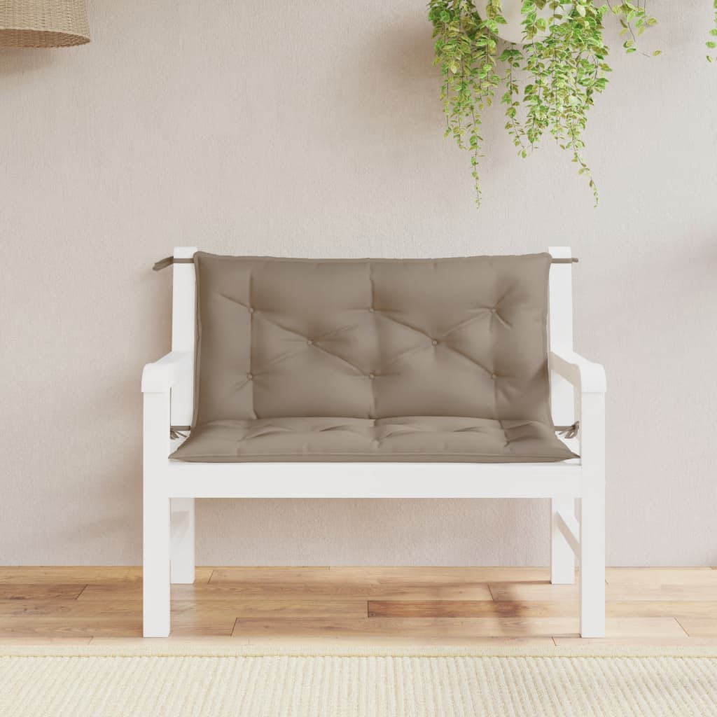 Almofadões banco jardim 2 pcs tecido oxford cinza-acastanhado