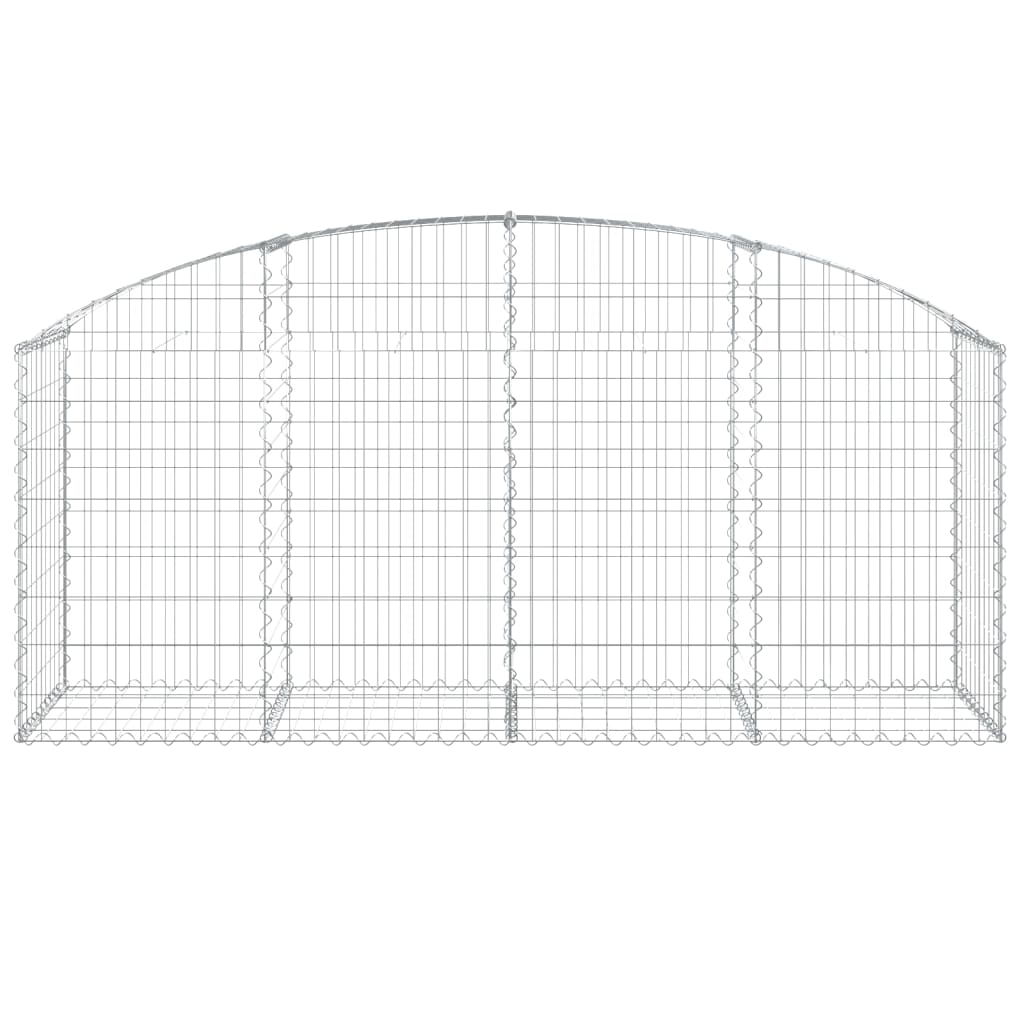 Cesto gabião arqueado 200x50x80/100 cm ferro galvanizado