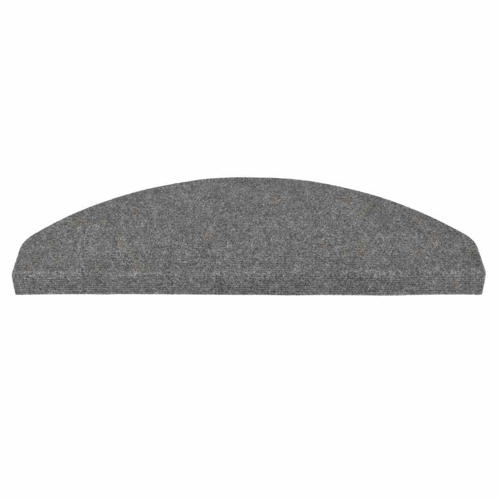 Tapetes de escada adesivos 30 pcs 65x22,5x3,5 cm cinzento