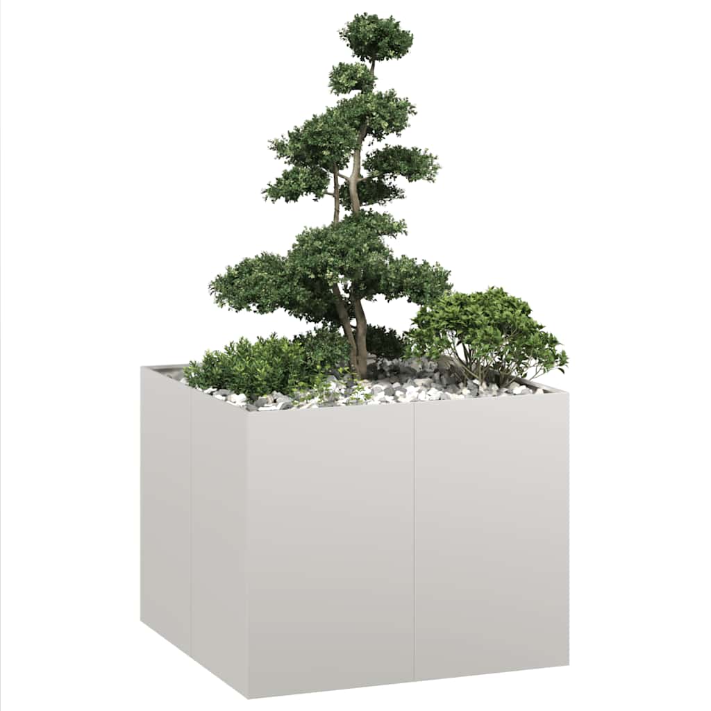 Plantador 100x100x80 cm aço inoxidável
