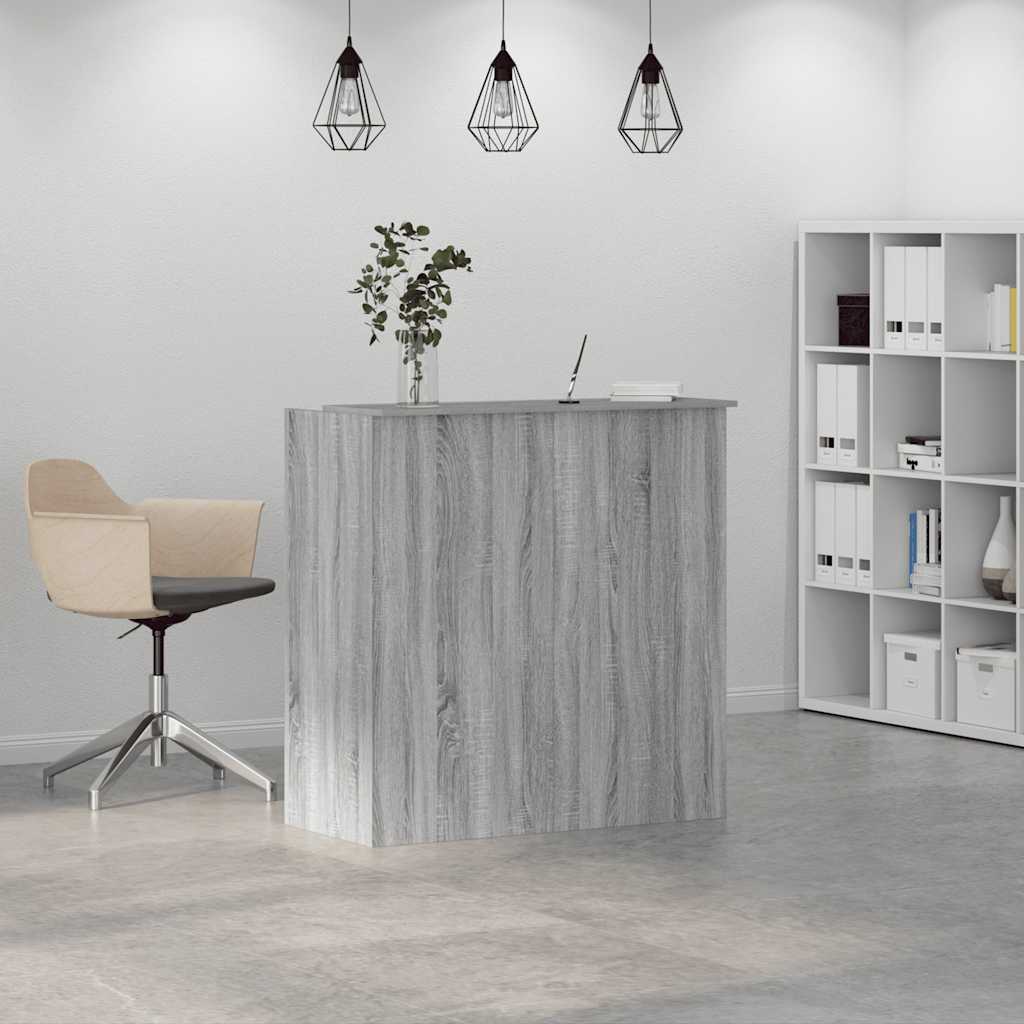 Balcão recepção 100x50x103,5 cm deriv. madeira cinzento sonoma