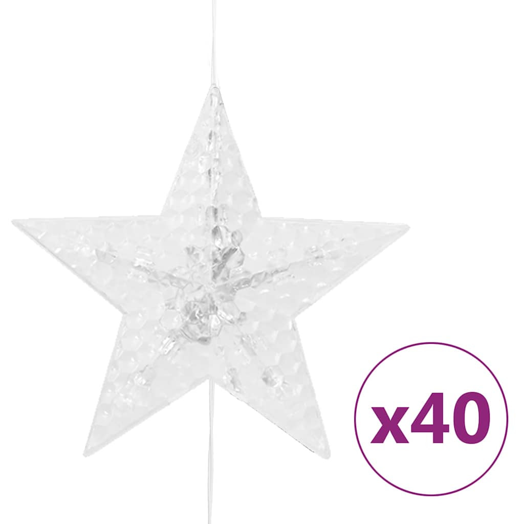 Cortina iluminação c/ estrelas 200 leds 8 funções azul