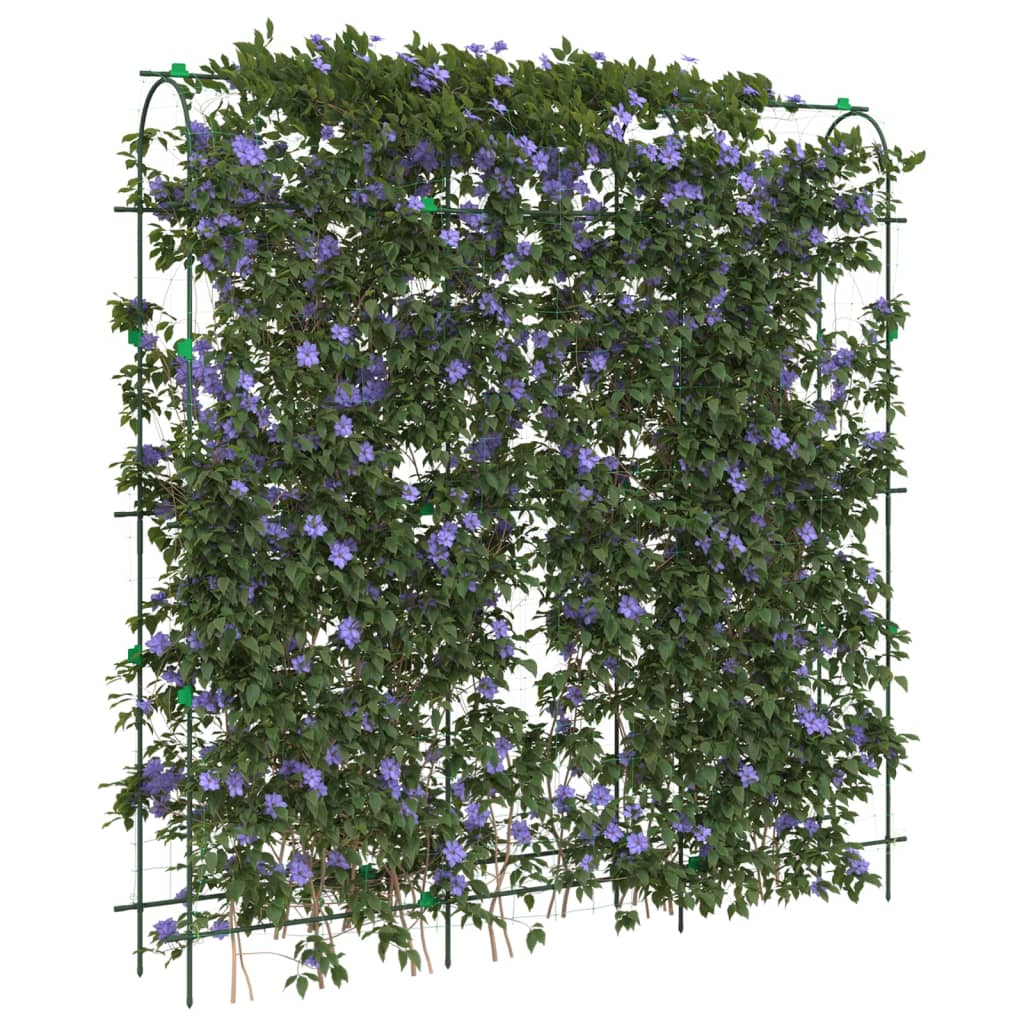 Treliças jardim p/ plantas trepadeiras 3 pcs estrutura em u aço