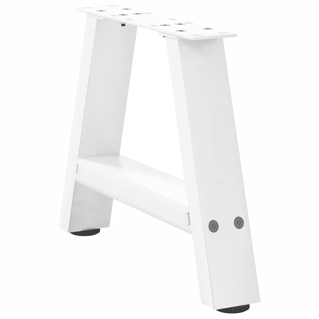 Pés para mesa de centro em formato a, 2 peças, branco, 30x(30-31) cm, aço
