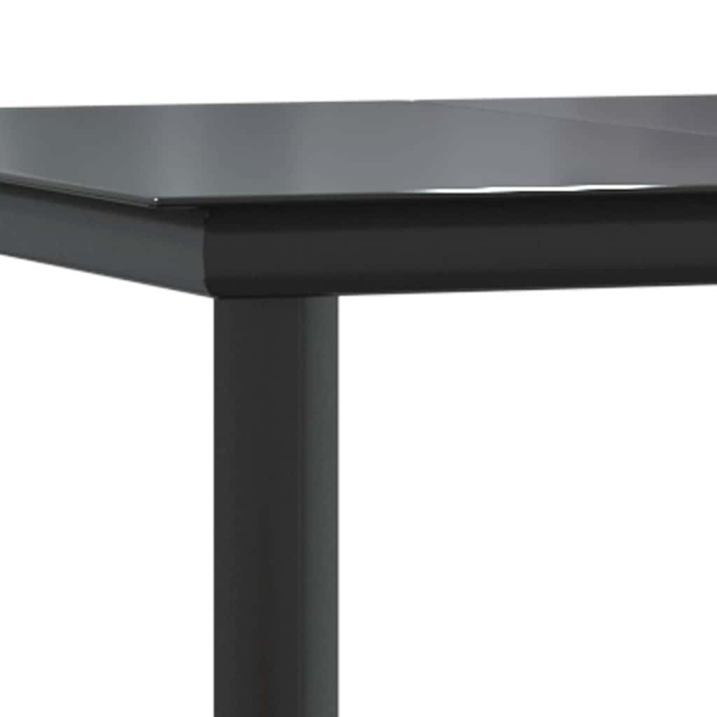 9 Pcs conjunto de jantar p/ jardim c/ almofadões vime PE preto