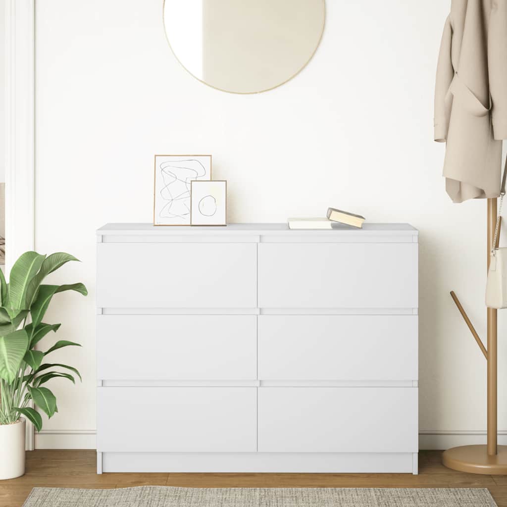 Aparador 100x35x76 cm derivados de madeira branco