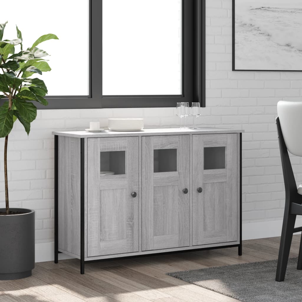 Aparador 100x35x70 cm derivados de madeira cinzento sonoma