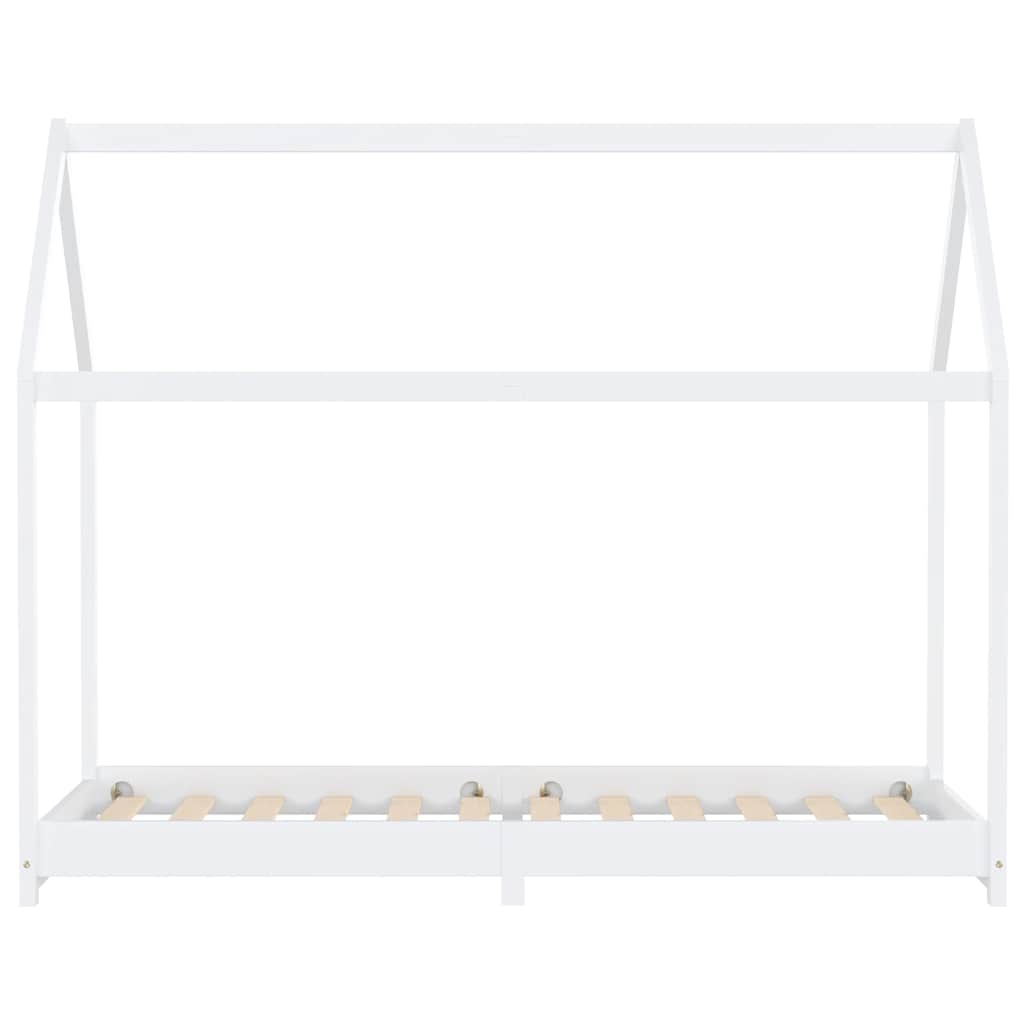 Estrutura de cama para crianças 90x200 cm pinho maciço branco