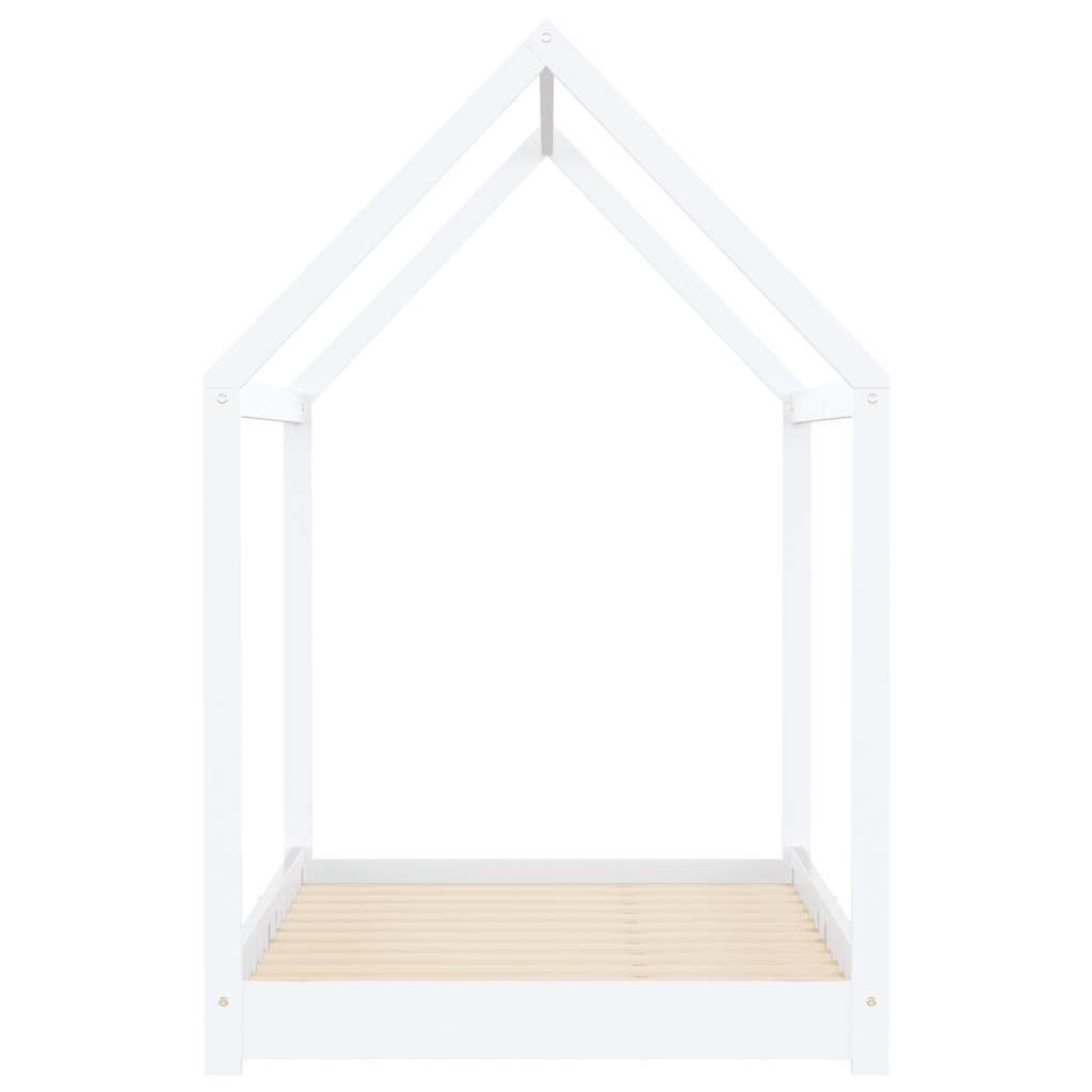 Estrutura de cama para crianças 90x200 cm pinho maciço branco