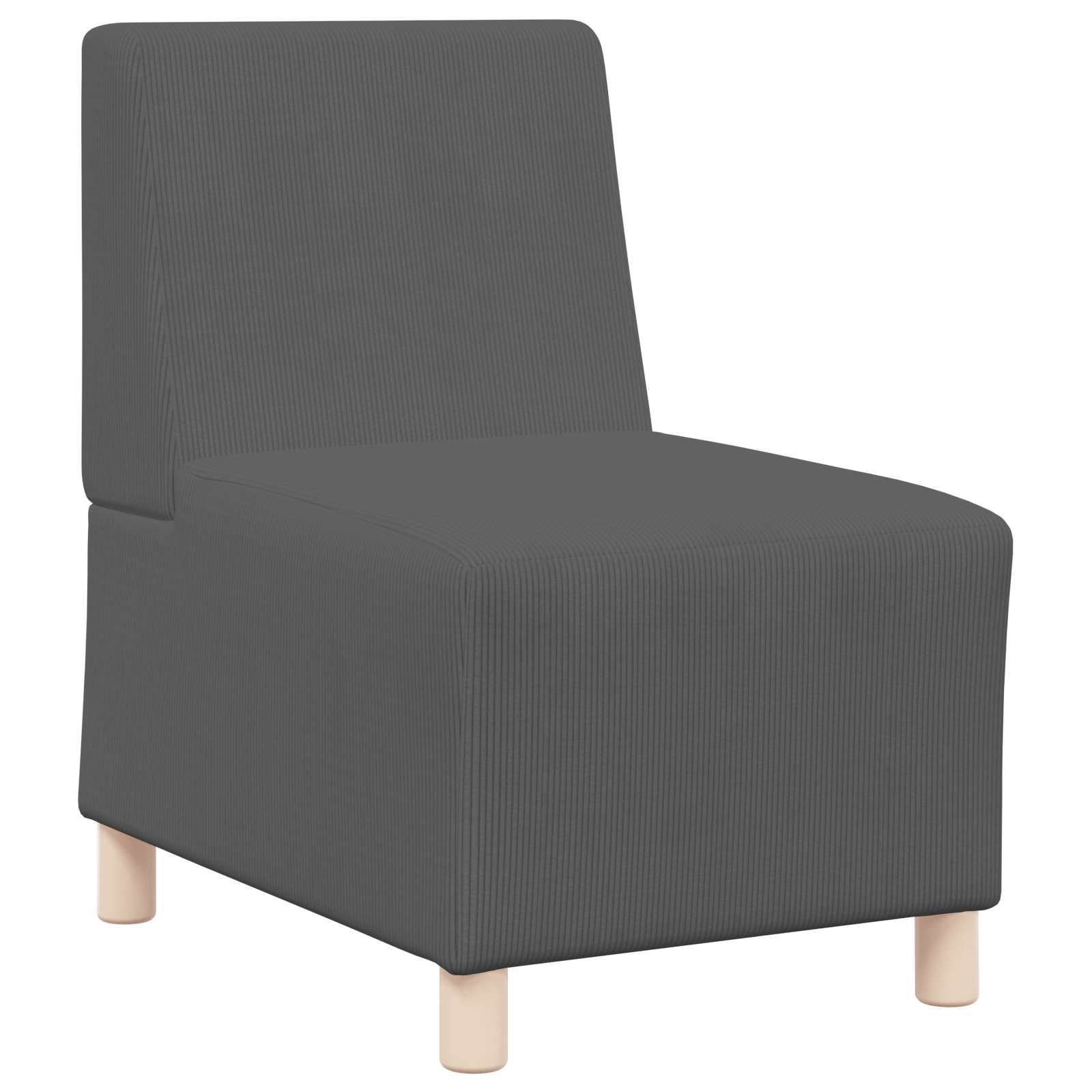 | Unidade de sofá modular sem braços | cinza escuro 55 x 74 x 82 cm