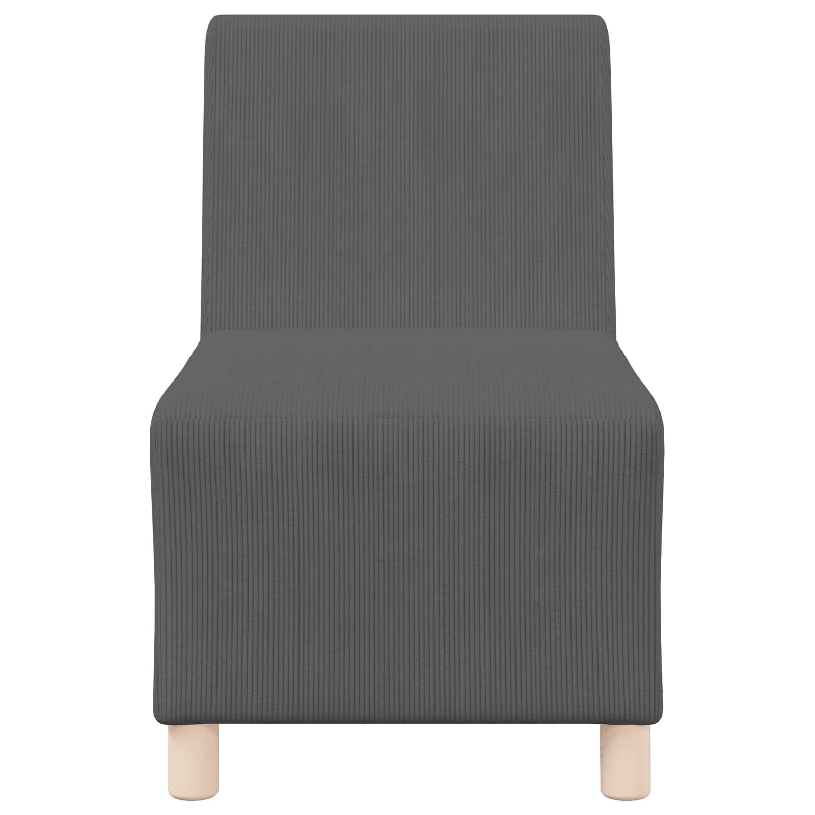 | Unidade de sofá modular sem braços | cinza escuro 55 x 74 x 82 cm