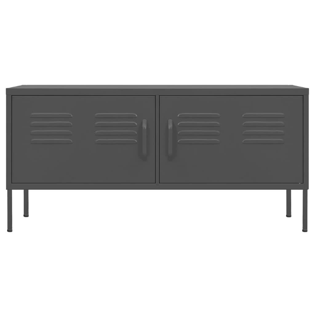 Móvel de TV aço 105x35x50 cm antracite