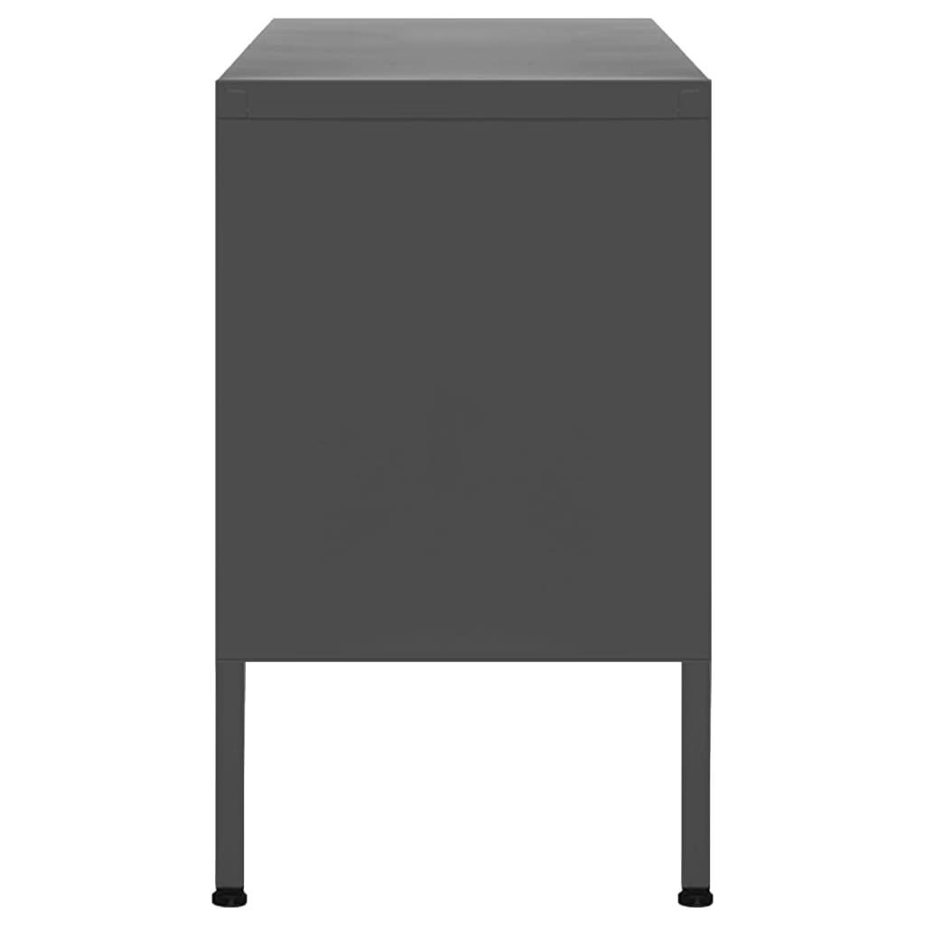 Móvel de TV aço 105x35x50 cm antracite