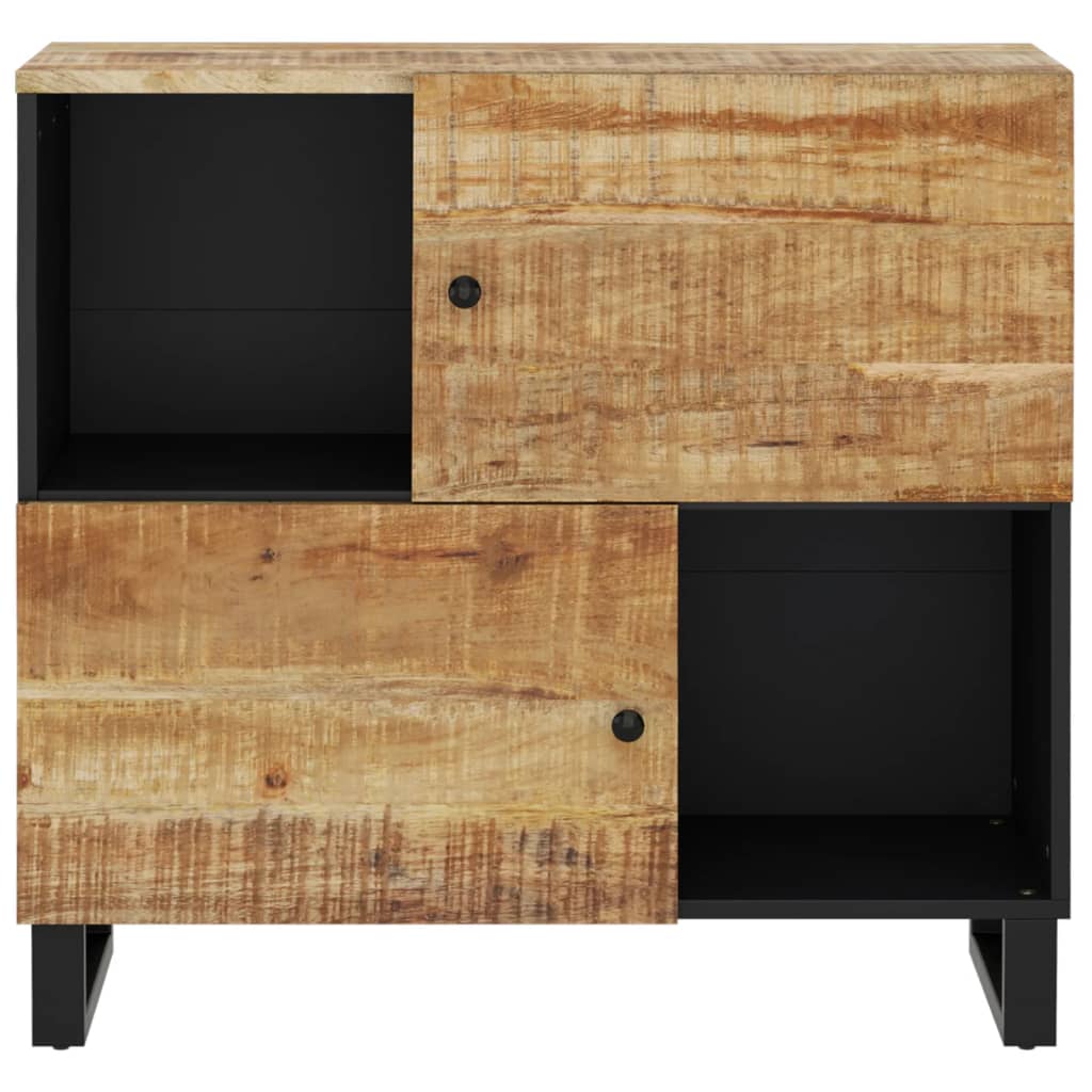 Aparador c/ 2 portas 80x33x75 cm madeira de mangueira maciça