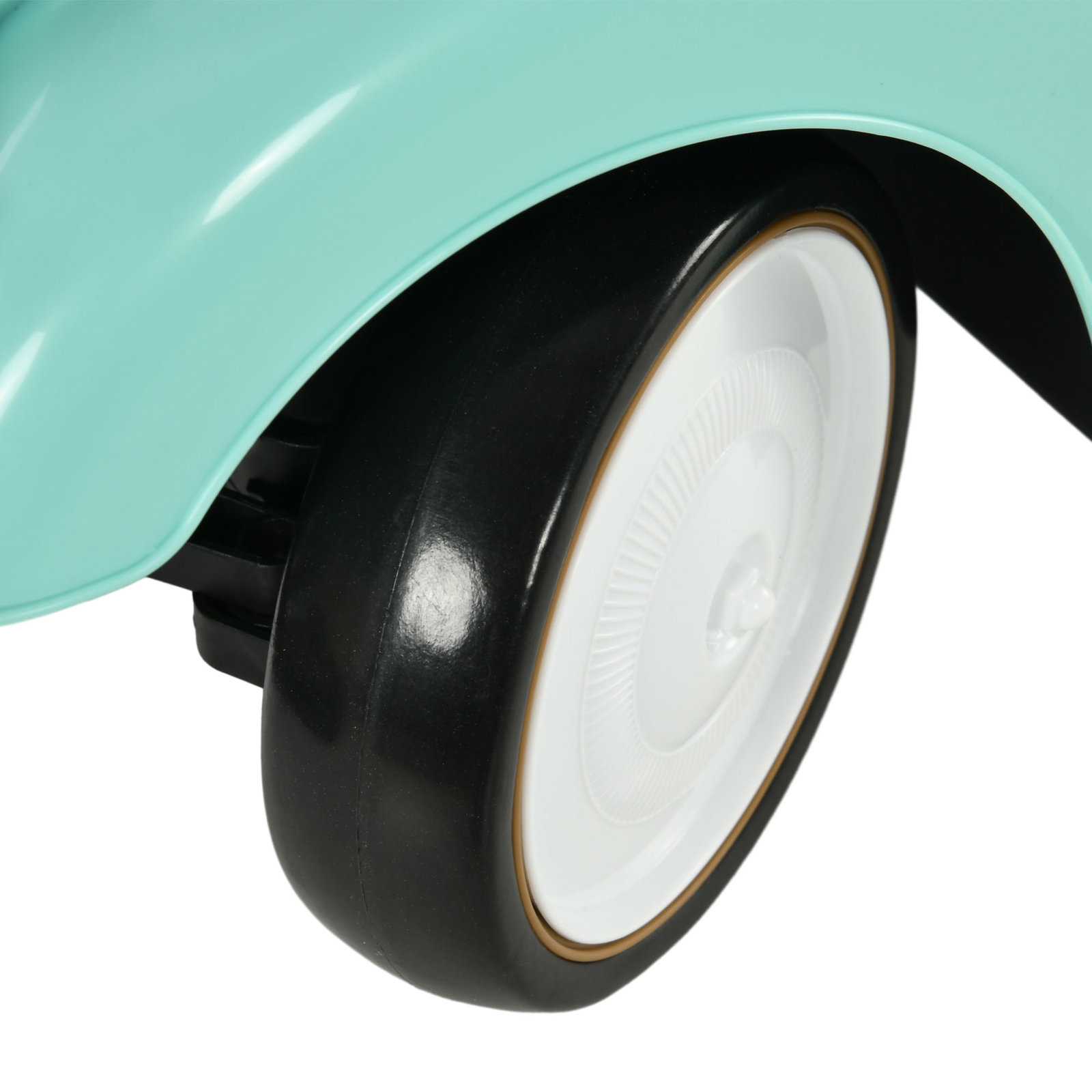 Carro andador para bebé de 12 a 36 meses com buzina compartimento de armazenamento e volante 58x27x35 cm verde menta