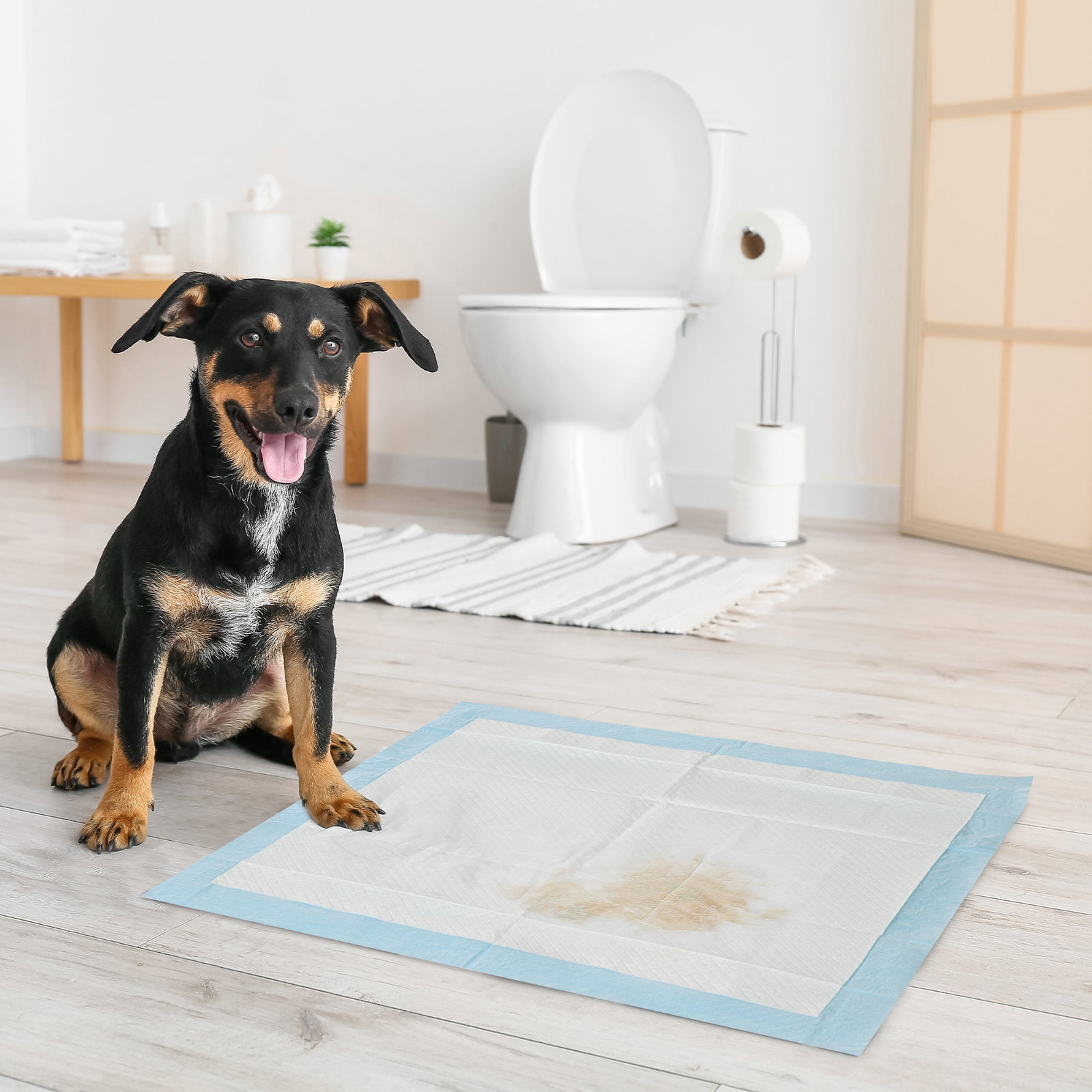 Resguardos de treino animais de estimação 80 unidades 45x60 cm resguardos absorventes para cães com 6 camadas azul
