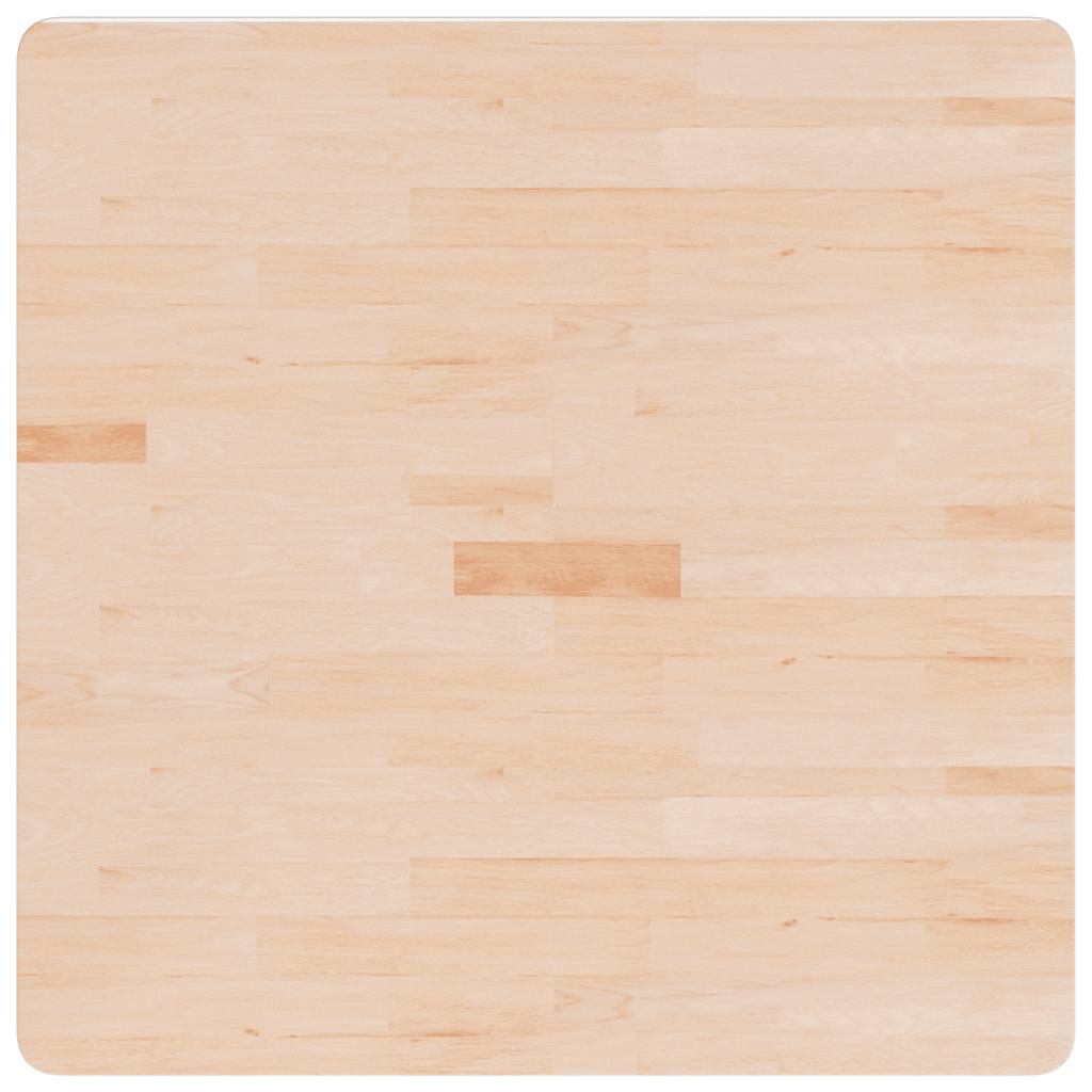 Tampo de mesa quadrado 80x80x2,5 cm carvalho maciço não tratado