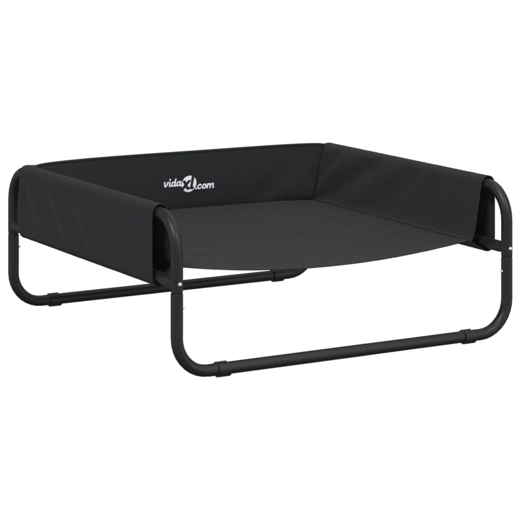 Cama para cães elevada tecido oxford e aço antracite