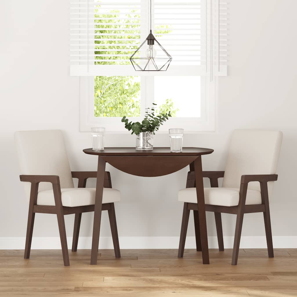 Cadeiras de jantar com almofadões 2 pcs madeira maciça castanho