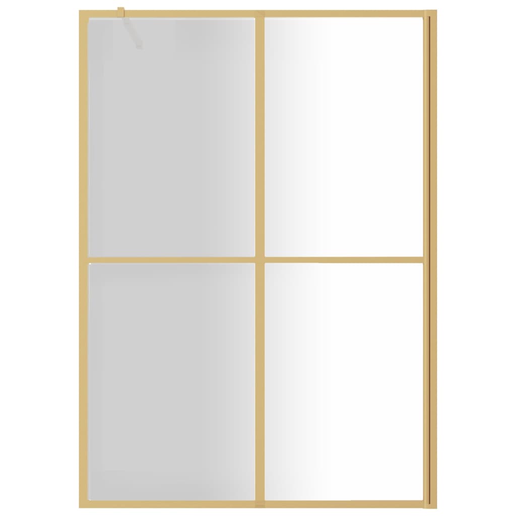 Divisória de chuveiro 140x195 cm vidro transparente esg dourado