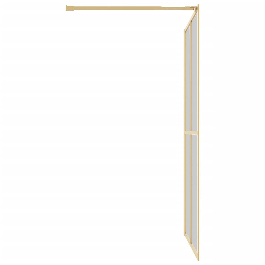 Divisória de chuveiro 140x195 cm vidro transparente esg dourado