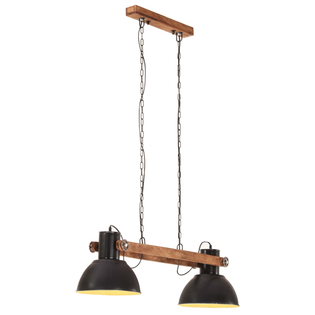 Candeeiro suspenso industrial 25 w 109 cm e27 preto