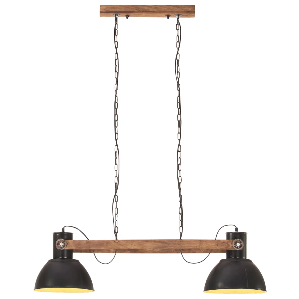 Candeeiro suspenso industrial 25 w 109 cm e27 preto