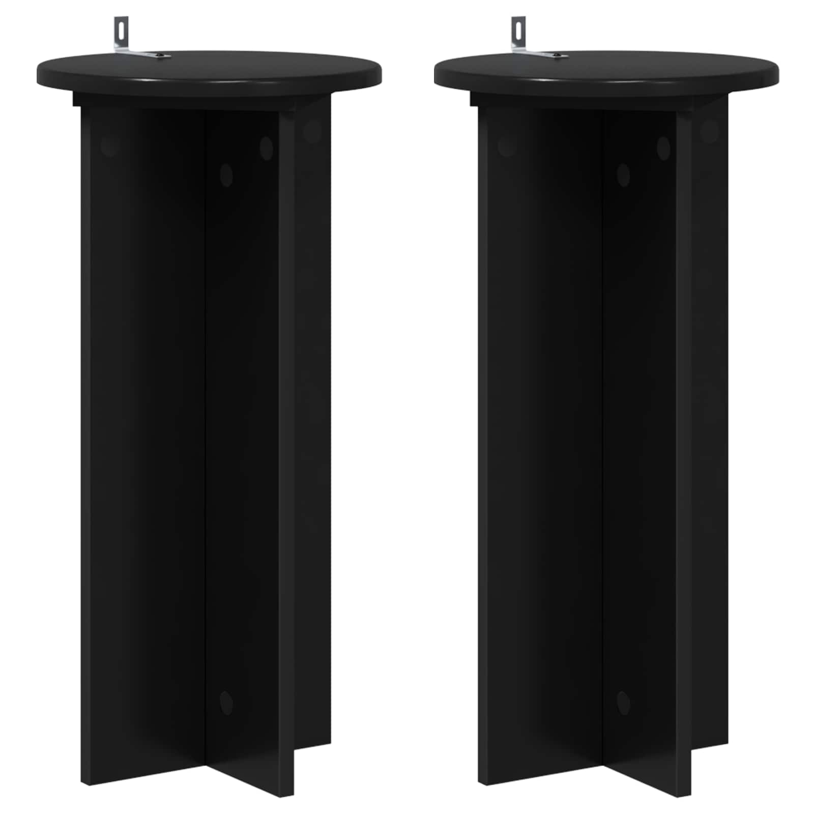 Suporte para plantas 2 unid. preto 29,5 x 29,5 x 60 cm