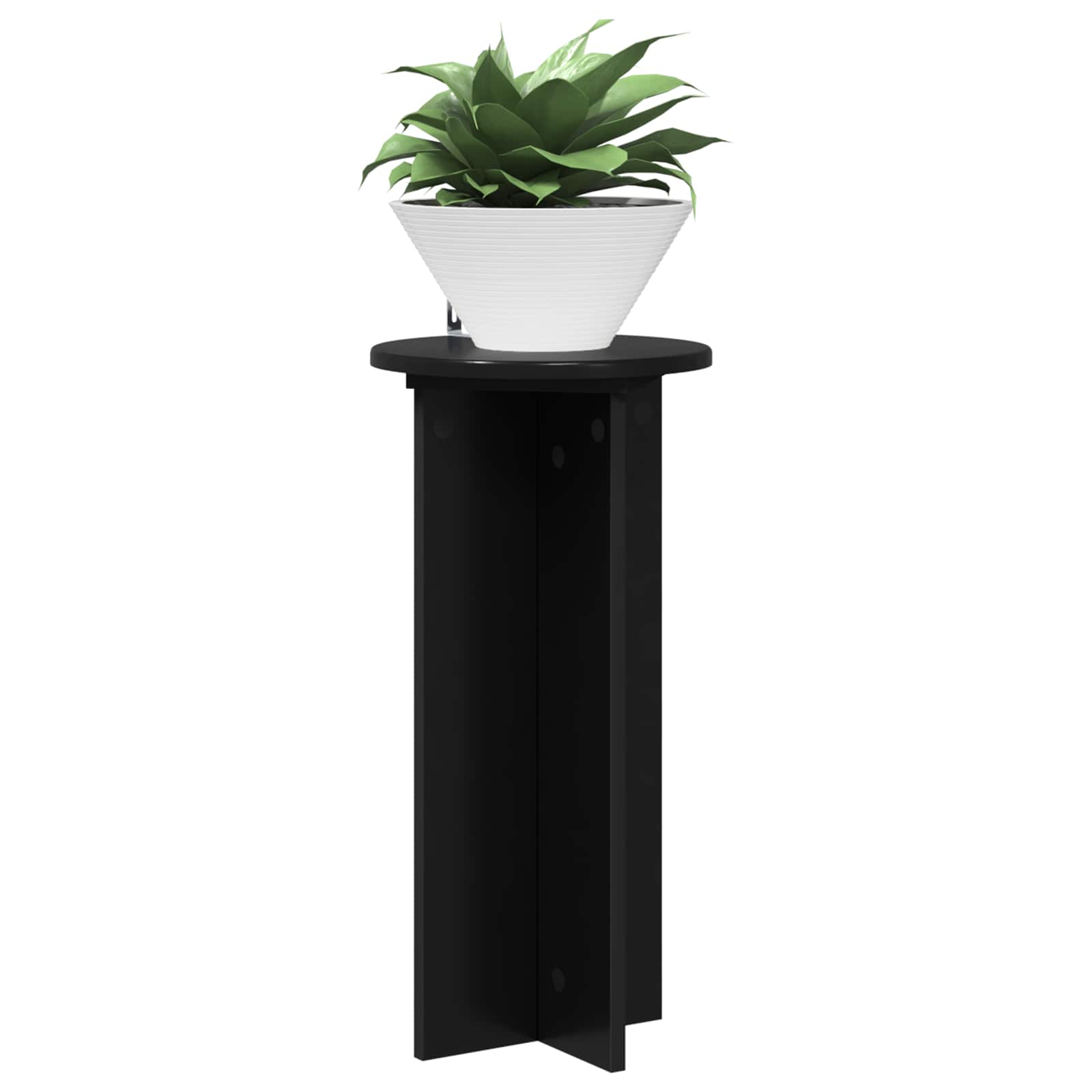 Suporte para plantas 2 unid. preto 29,5 x 29,5 x 60 cm