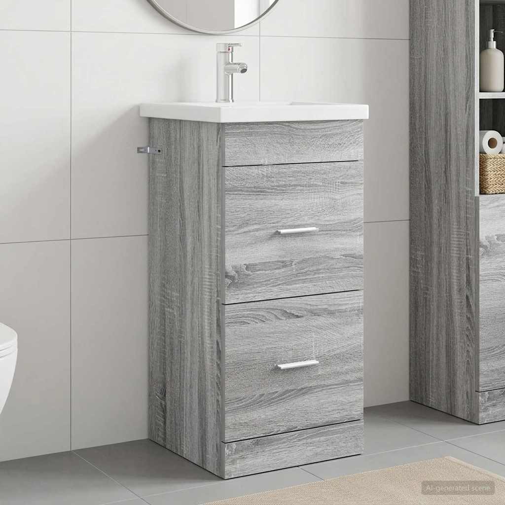Gabinete de banheiro com pia sonoma cinzento 42 x 40 x 84,5 cm