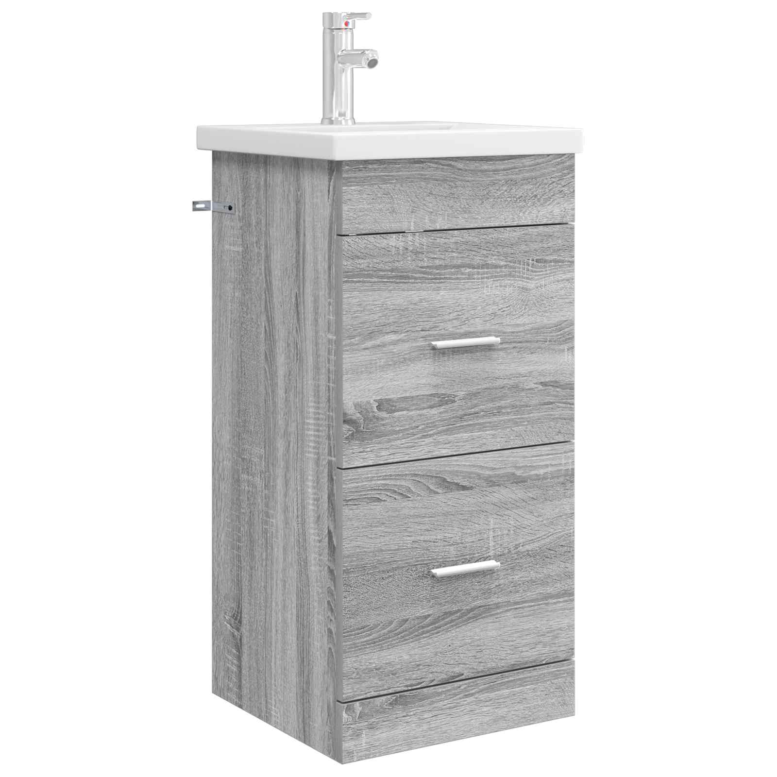 Gabinete de banheiro com pia sonoma cinzento 42 x 40 x 84,5 cm