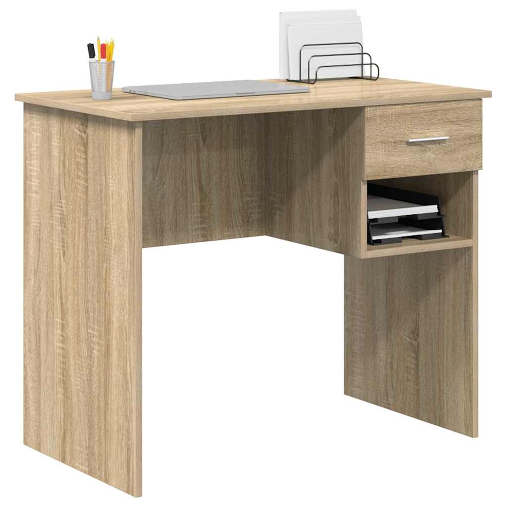 Mesa carvalho sonoma derivados de madeira 90 x 49 x 75 cm