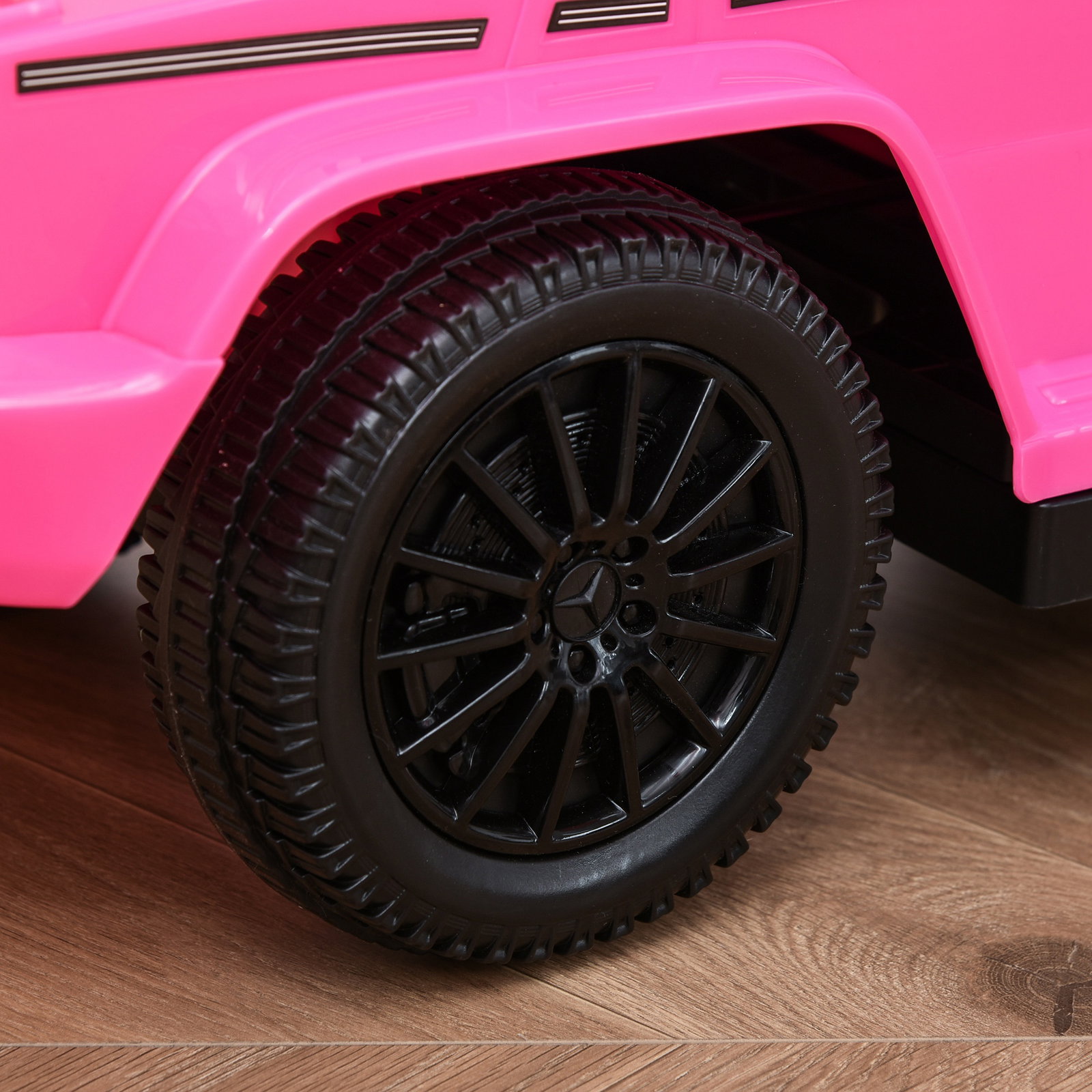 Carro Andador para Crianças Mercedes G350 com Buzina Capô Removível Encosto e Suporte de Proteção 85,5x40,5x95 cm Rosa