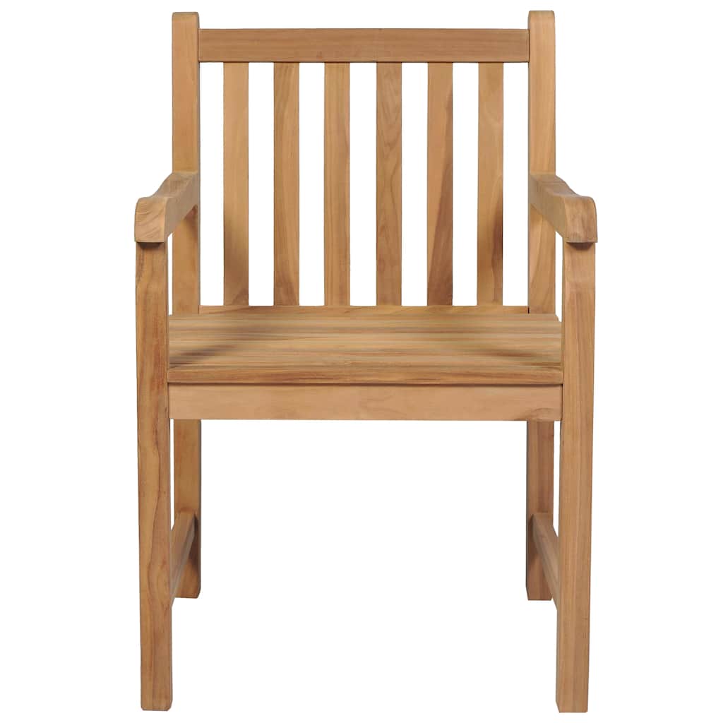 Cadeiras de jardim c/ almofadões vermelhos 2 pcs teca maciça