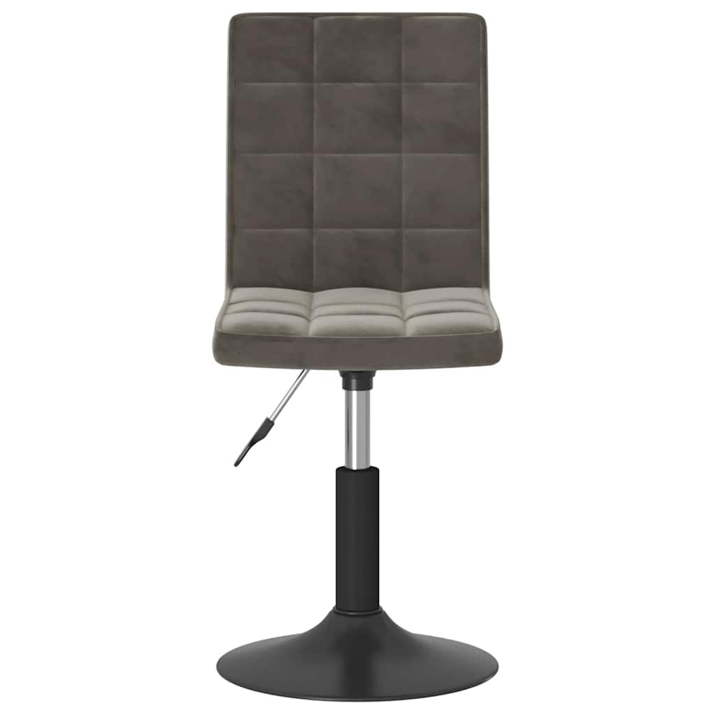 Cadeiras de jantar giratórias 4 pcs veludo cinzento-escuro