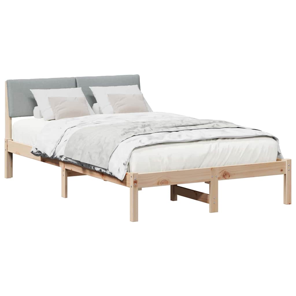 Estrutura da cama marrom e cinza claro 120 x 190 cm