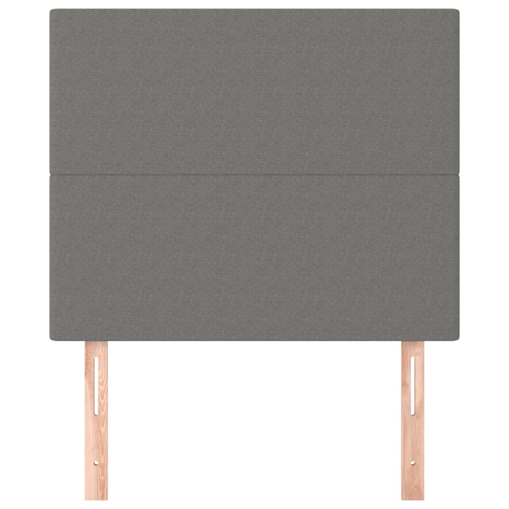 Cabeceira cinza escuro 100x5x118/128 cm tecido