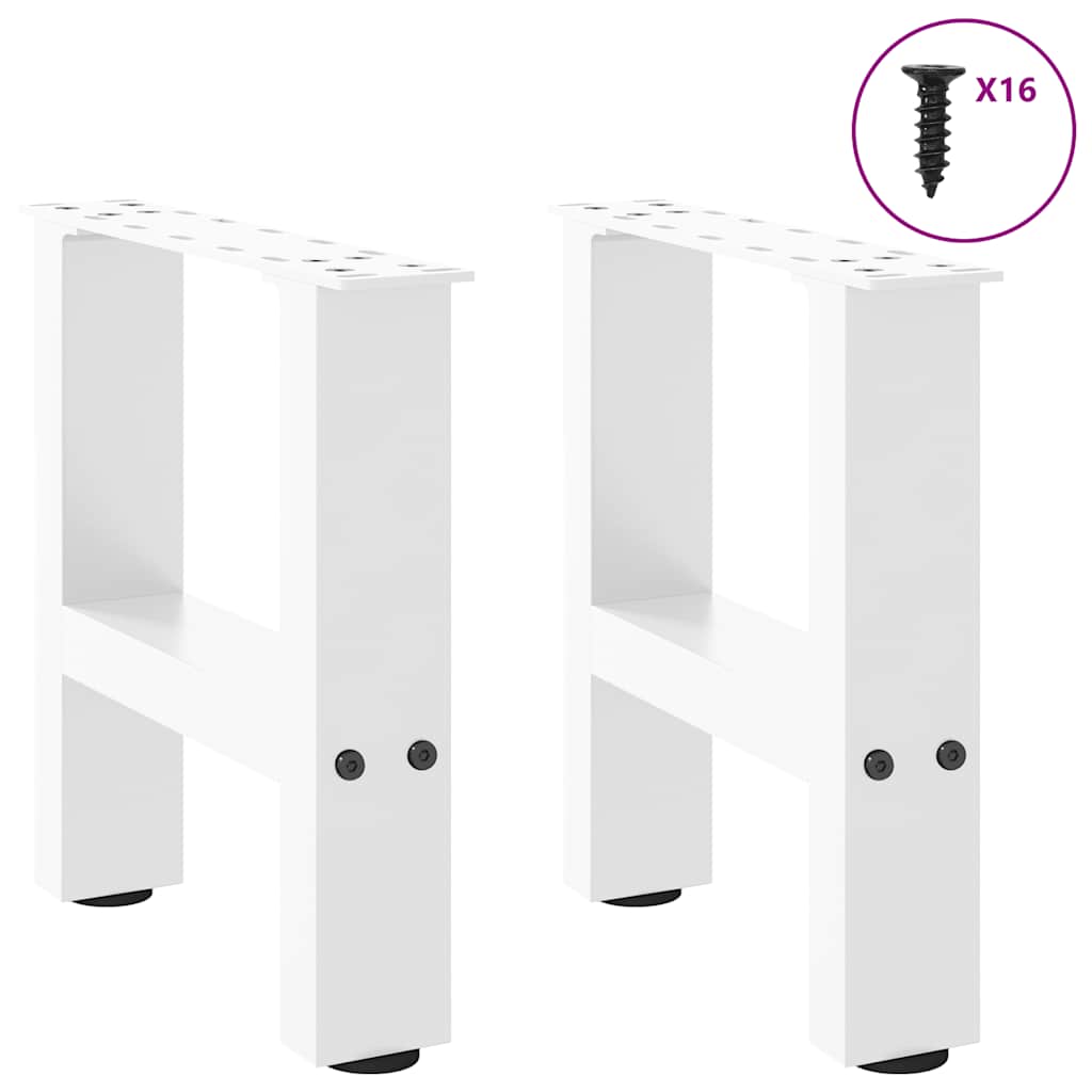 Pés para mesa de centro , brancos, 2 peças, 30x(30-31) cm, aço