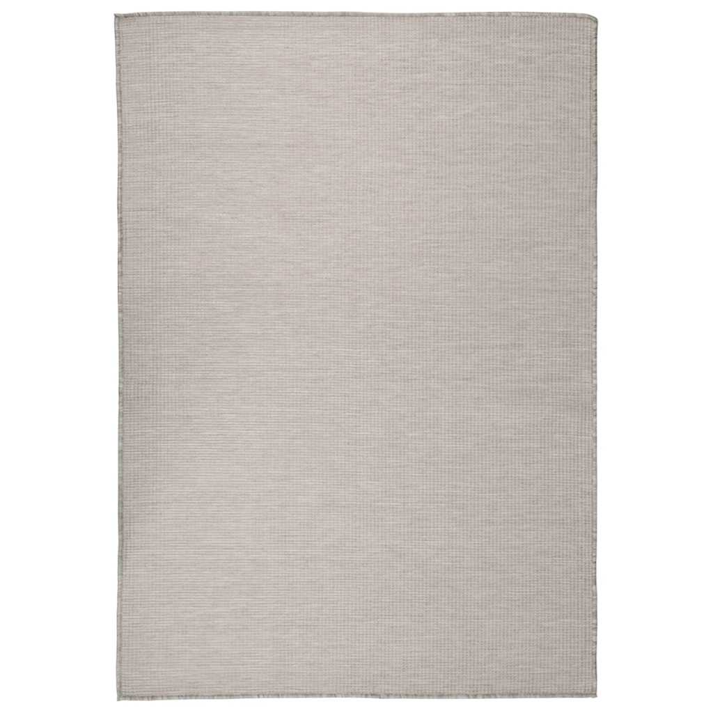 Tapete de tecido plano p/ exterior 160x230 cm cinzento claro