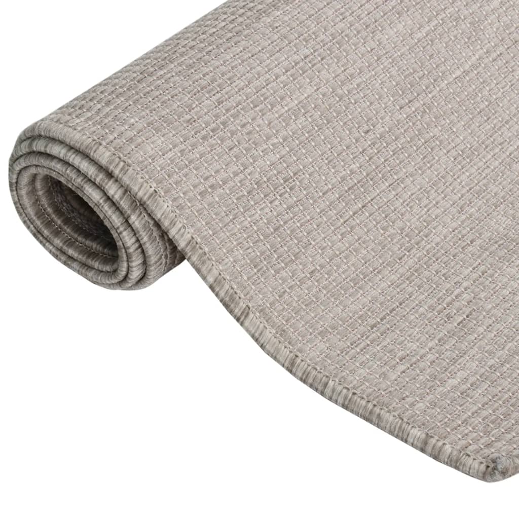 Tapete de tecido plano p/ exterior 160x230 cm cinzento claro