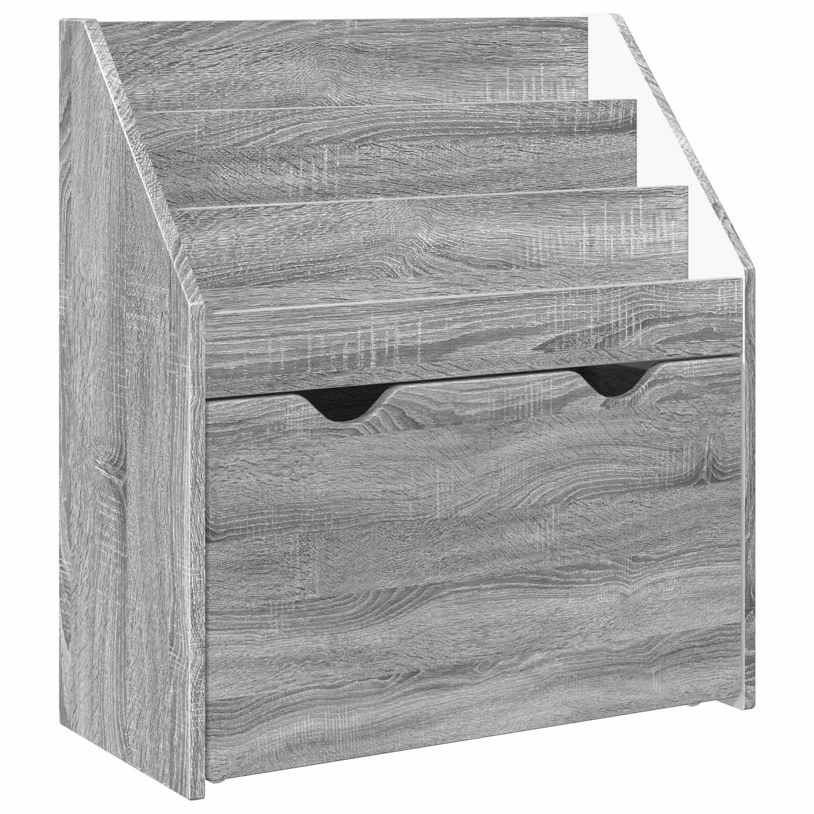 Estante infantil com gaveta cinza sonoma 60 x 29,5 x 69 cm