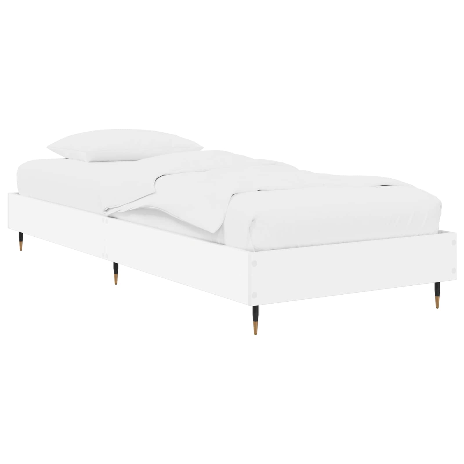 Estrutura da cama branco 80 x 200 cm derivados de madeira