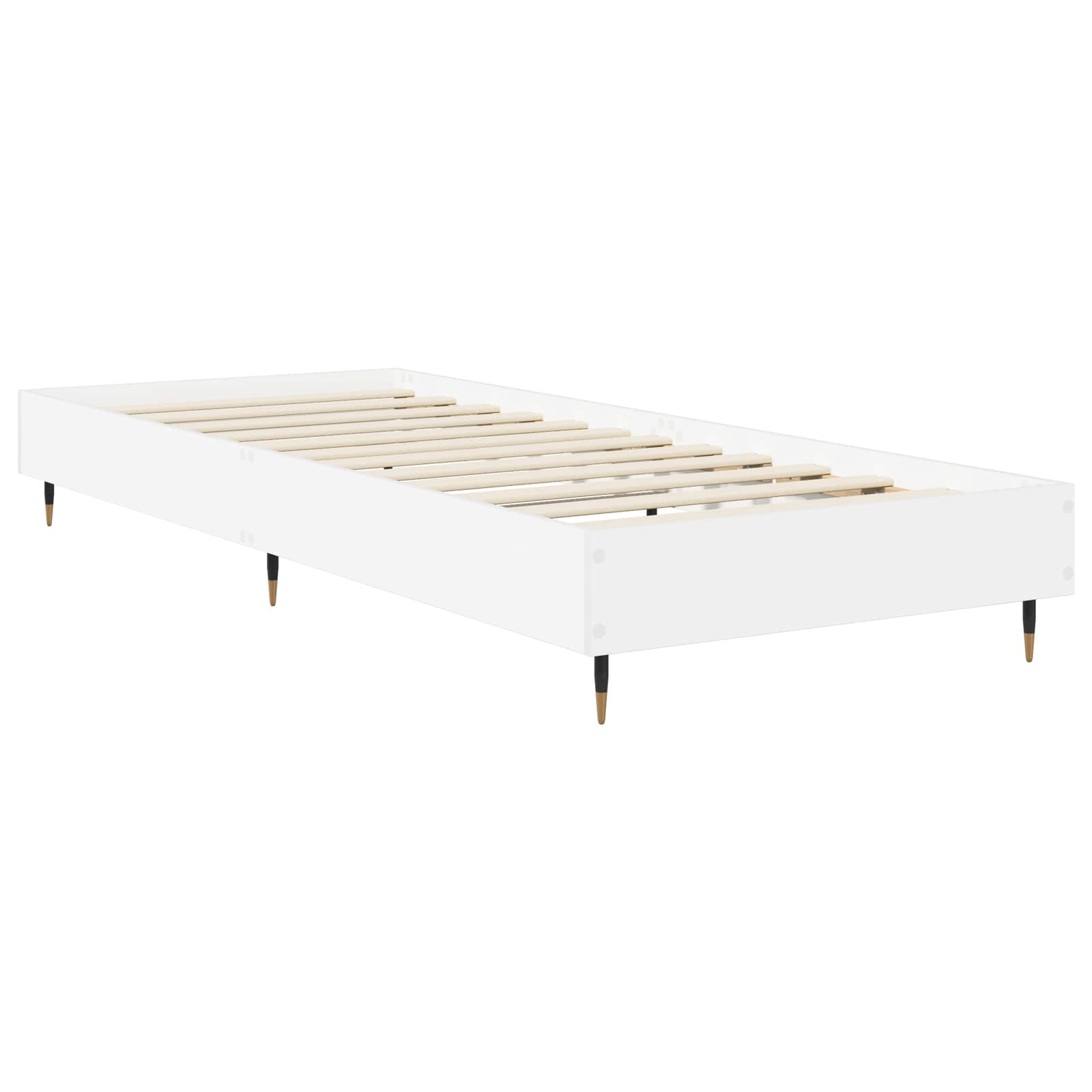 Estrutura da cama branco 80 x 200 cm derivados de madeira