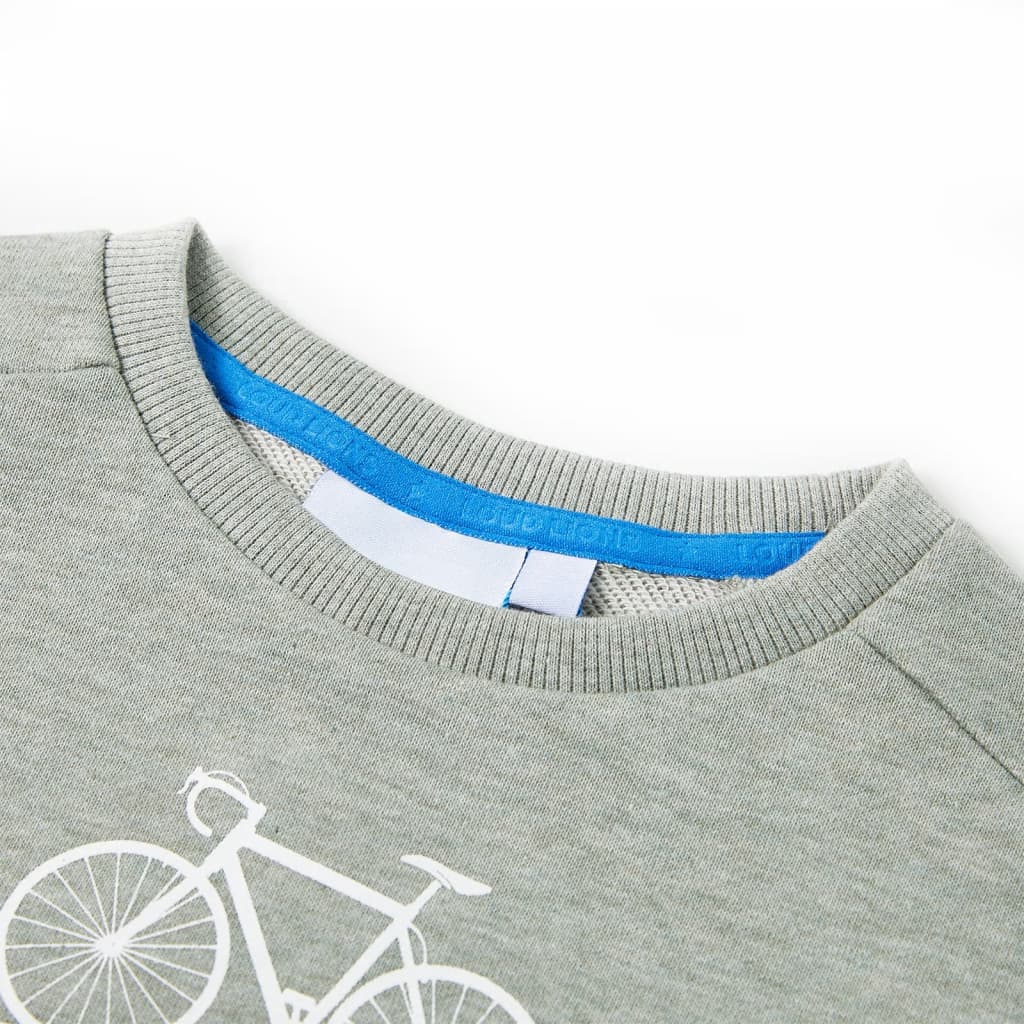 Sweatshirt para criança cor caqui-claro mesclado 92