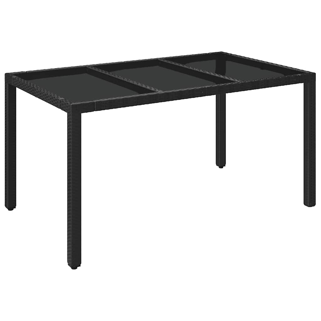 7 Pcs conjunto de jantar p/ jardim c/ almofadões vime PE preto