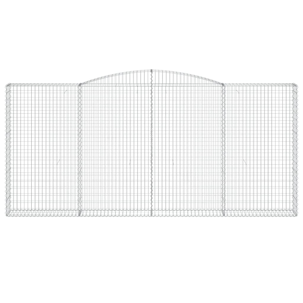 Cestos gabião arqueados 4pcs 400x30x180/200cm ferro galvanizado