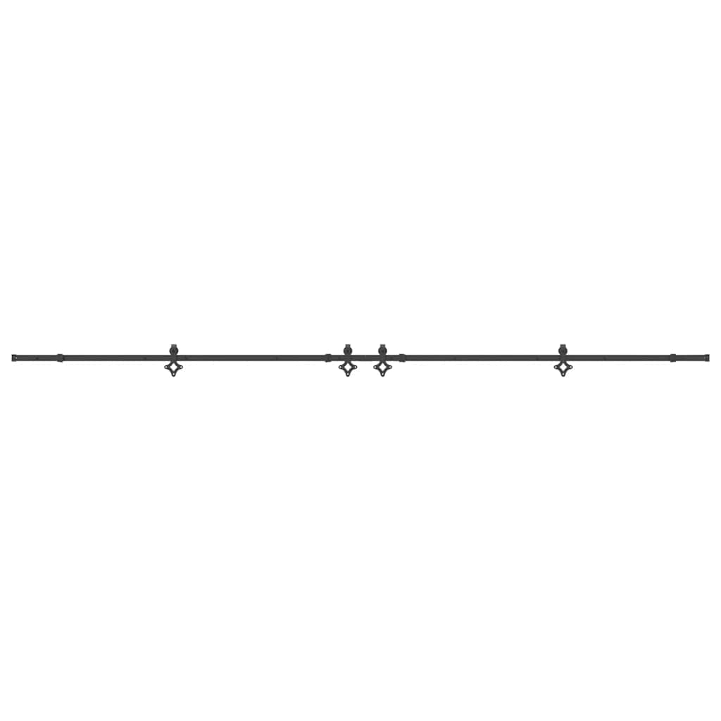 Kit de ferragens para porta deslizante 427 cm aço preto
